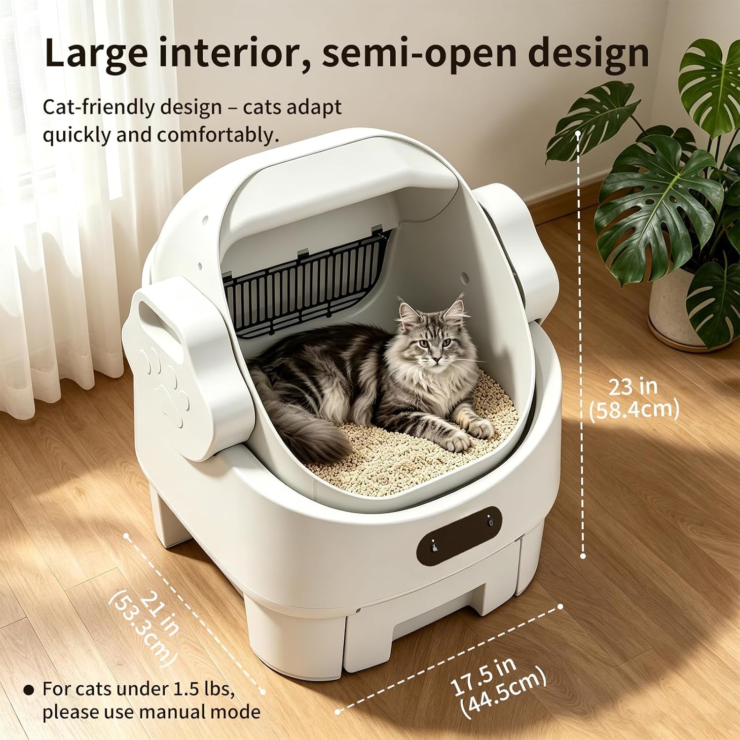 automatic-cat-litter-box-open-top-microwave-radar-training-safety-large-bin-whisper-quiet-motor-simple-setup-rinses-clean-instantly-ideal-for-multiple-cats-white
