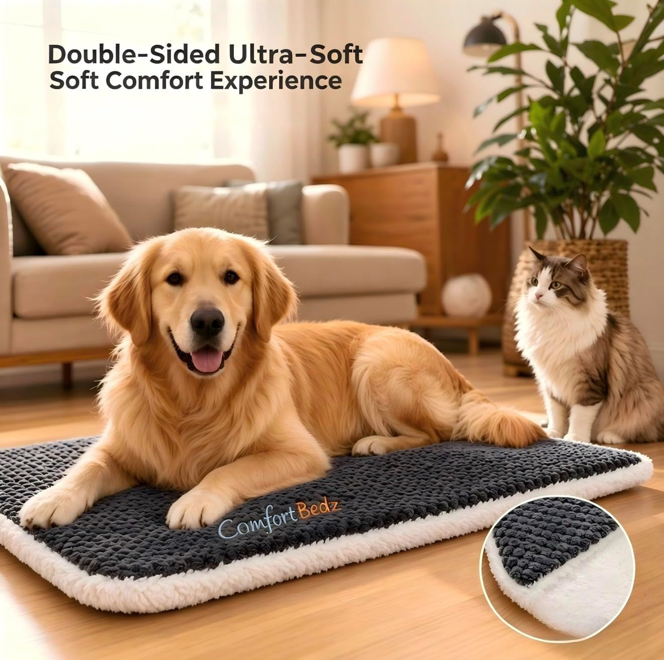 orthopedic-dog-and-cat-bed-plush-calming-pet-mat-gray-for-small-dogs-and-cats-50-cm