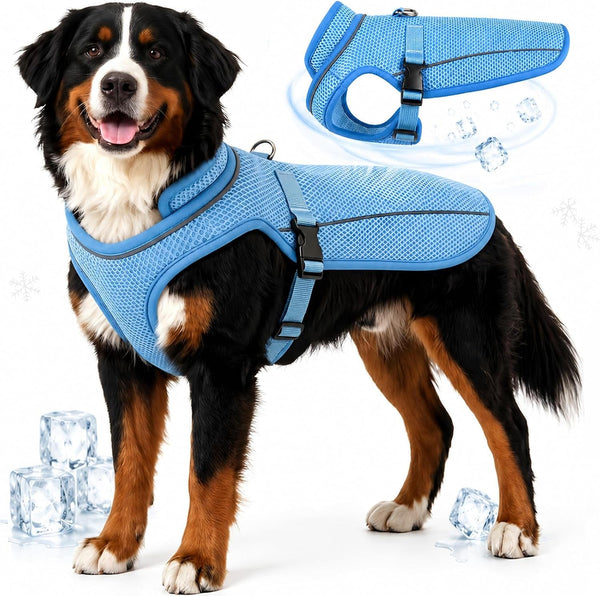 Dog Cooling Vest, Evaporative Cooling Dog Jacket with UV Protection, Lightweight Breathable Mesh Dog Cooling Shirt, Summer Heat Relief Gear with Adjustable Buckles for Hot Weather Walking & Hiking10