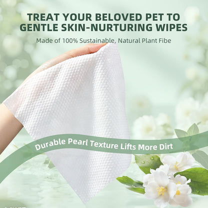 IMMHABI 400 Count Dog Wipes for Paws and Butt,Plant-Based Hypoallergenic Pet Wipes Cleansing & Deodorizing Wipes for Dogs Face and Body Wipes Cleaning Fur (White Tea)5