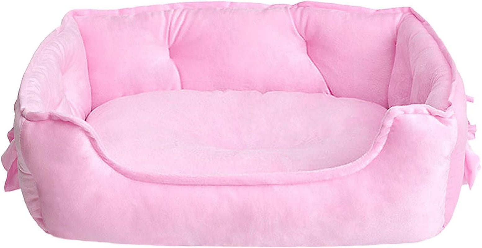 cute-princess-dog-bed-pink-puppy-bed-for-small-dogs-breathable-cat-couch-bowknot-pet-cushion-comfortable-kitten-nest-girl-doggy-sofa-waterproof-bottom-pink