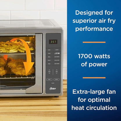 Oster Air Fryer Oven 10-In-1 Countertop Toaster Oven with XL Capacity & French Doors, Stainless Steel6