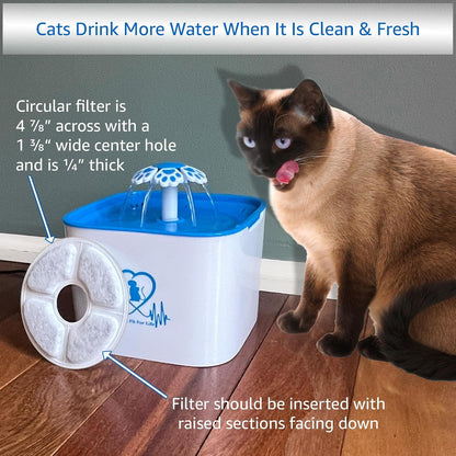 Pet Fit for Life Pet Water Fountain Filter 6-Pack - Premium Filters for Cat Water, Dog & Bird Fountain Sprinkle - Clean & Easy Replacement2