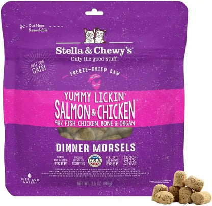 Stella & Chewy'S Freeze-Dried Raw Cat Dinner Morsels - Premium Chicken Recipe with 98% Cage-Free Meat & Organs - Natural Grain-Free Cat & Kitten Food - Made in USA - 3.5 Oz25
