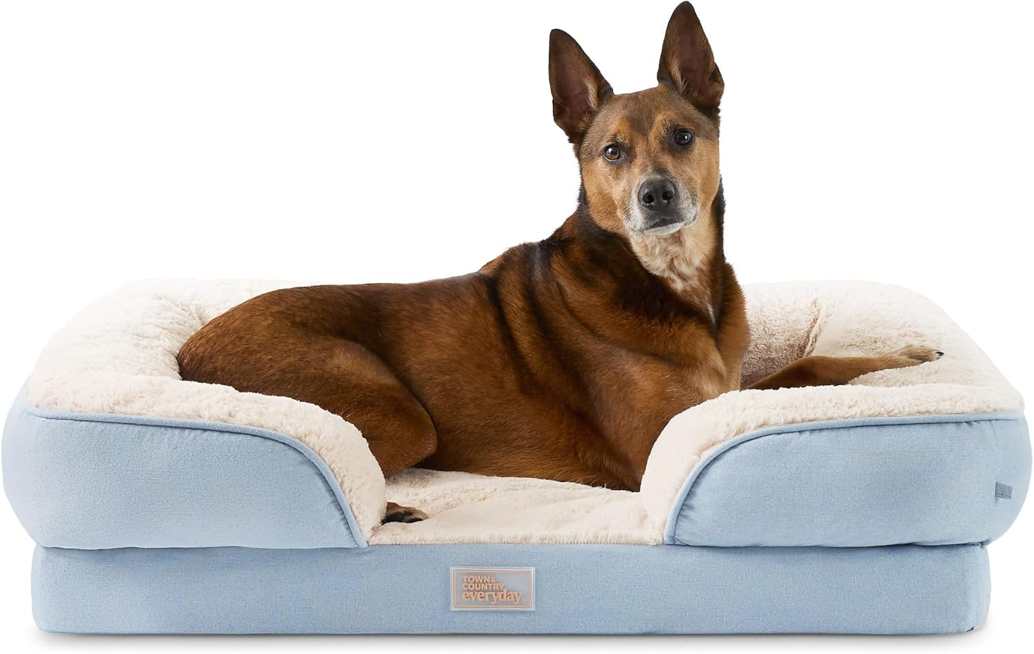 town-country-everyday-cuddletown-comfy-solid-bolster-sofa-pet-bed-supportive-calming-egg-crate-foam-non-slip-bottom-machine-washable-cover-grey-medium-28x23x8