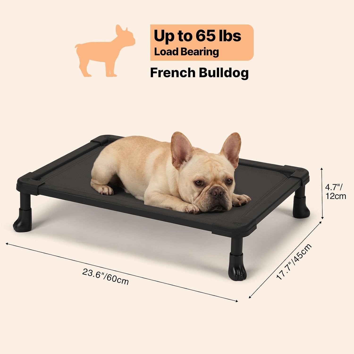 veehoo-elevated-dog-bed-small-chew-proof-dog-bed-pre-assembled-24-x-17-cooling-raised-dog-bed-indestructible-dog-bed-for-crate-non-slip-feet-breathbale-teslin-mesh-indoor-outdoor-use-black