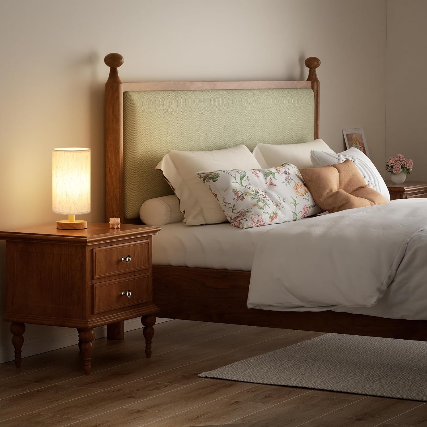 9-small-table-lamp-for-bedroom-inline-control-with-3000k-blub-cream-shade-and-wood-base-680-lumens-easy-assembly-minimalist-design-e26-for-kitchen-for-kids-room