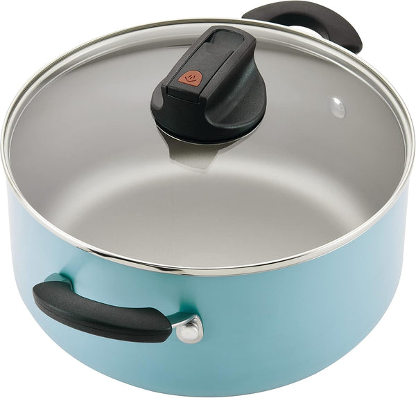 Smart Control Nonstick Cookware Pots and Pans Set, 14 Piece, Aqua4