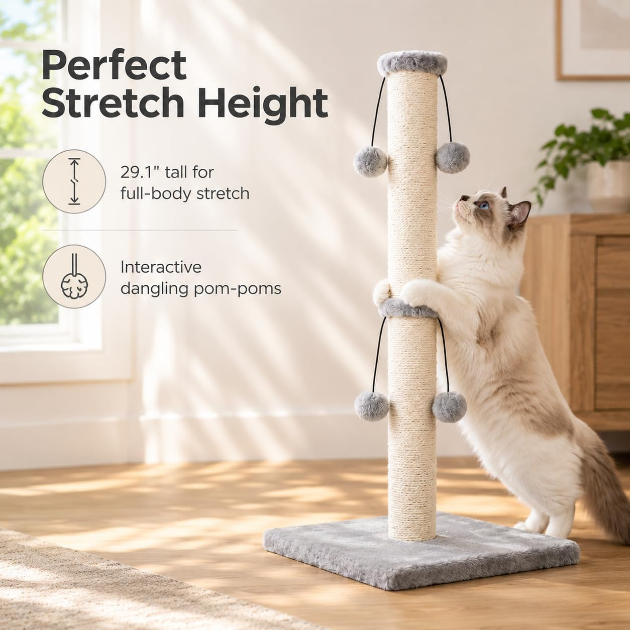 dimaka-29-cat-scratching-post-natural-sisal-rope-scratcher-post-kitten-claw-scratch-with-4-danglingtoy-balls-for-large-cats-grey