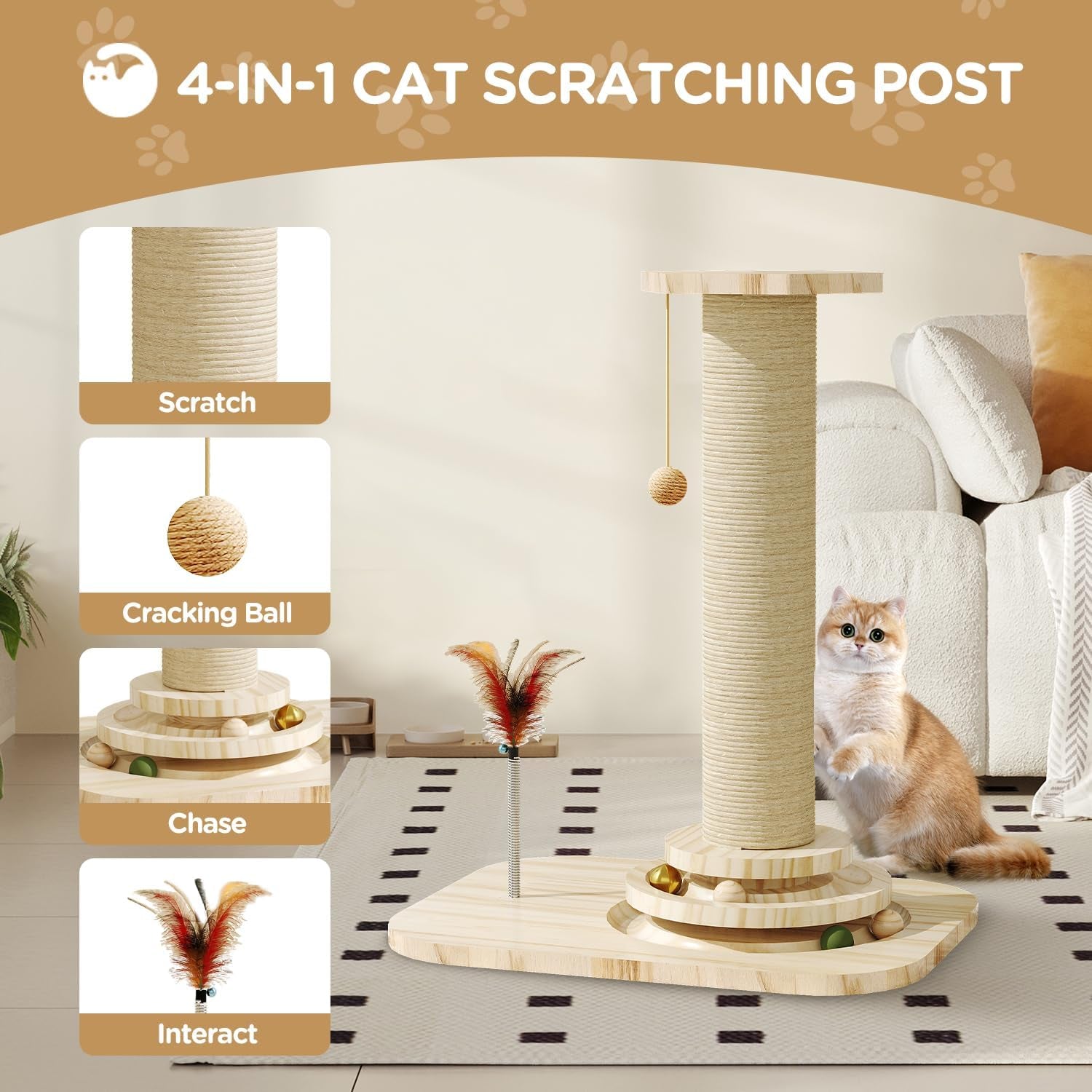 cat-scratching-post-small-scratching-post-with-vertical-scratcher-and-tracking-interactive-ball-for-kittens
