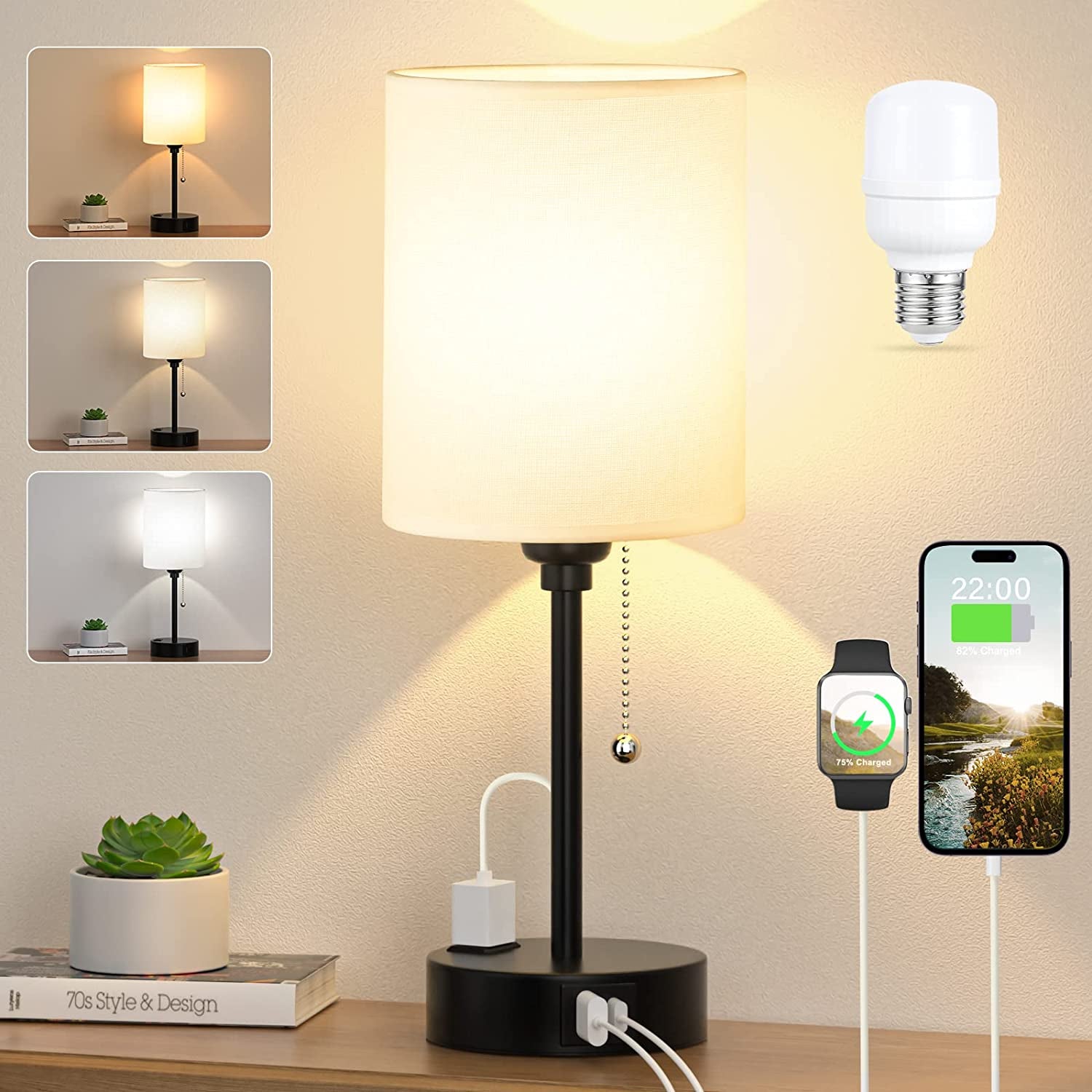 bedside-table-lamp-for-bedroom-small-desk-lamp-with-usb-ports-usb-a-c-ports-ac-outlet-3-color-temperatures-led-bulb-included-white-fabric-shade-black-metal-base-14-nightstand-lamp