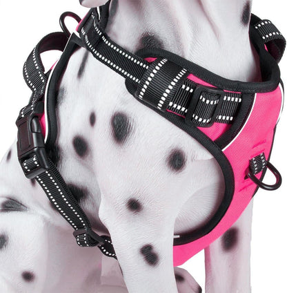 Poypet No Pull Dog Harness, Reflective Comfortable Vest Harness with Front & Back 2 Leash Attachments and Easy Control Handle Adjustable Soft Padded Pet Vest for Small Medium Large Dogs (Mint Blue,M)12