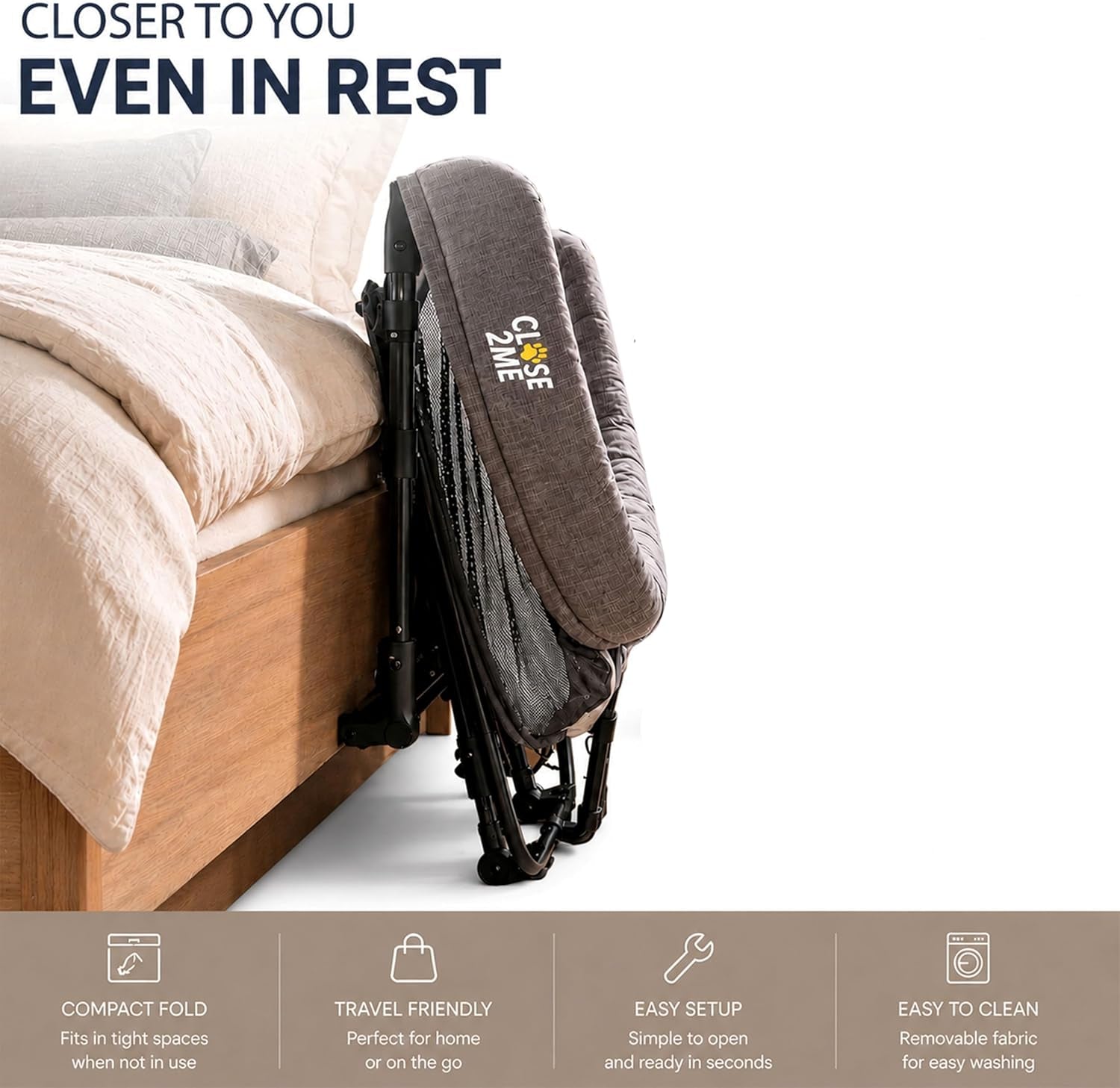 englacha-close2me-elevated-pet-bed-bedside-mattress-for-cats-and-small-dogs-comfortable-cozy-design-with-tool-free-installation-foldable-for-easy-transport-carry-bag-included