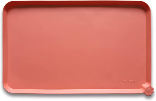 Hoki Found -Waterproof Pet Feeding Mats with High Lips - Multiple Size and Colors for Dogs, Cats & Others-G51