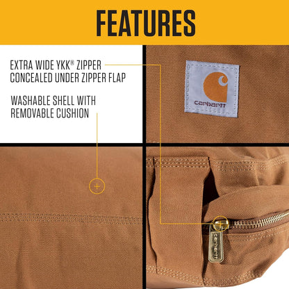 Carhartt Durable Canvas Pet Bed, Water Resistant Firm Duck Dog Bed, Carhartt Brown, Large3