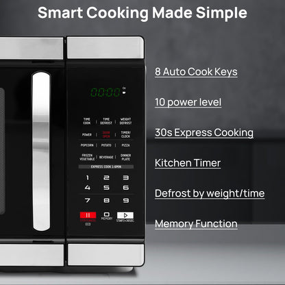 Countertop Microwave Oven 1000 Watts, Digital Ovens 1.1 Cu. Ft with 10 Power Levels, 6 One-Touch Presets, Express Cooking, Eco Mode, Child Lock, Easy Clean, Large Capacity, Black4