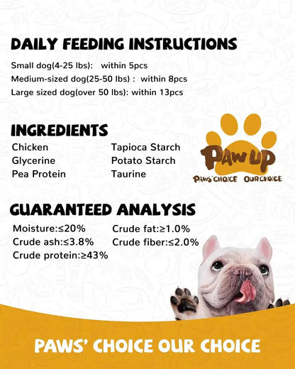 PAWUP Chicken Jerky Strips Dog Treats, Low Fat High Protein, Natural Chicken Dog Jerky, Training Treats for Small & Medium Dogs, 12.5 Oz7