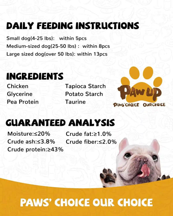 PAWUP Chicken Jerky Strips Dog Treats, Low Fat High Protein, Natural Chicken Dog Jerky, Training Treats for Small & Medium Dogs, 12.5 Oz7