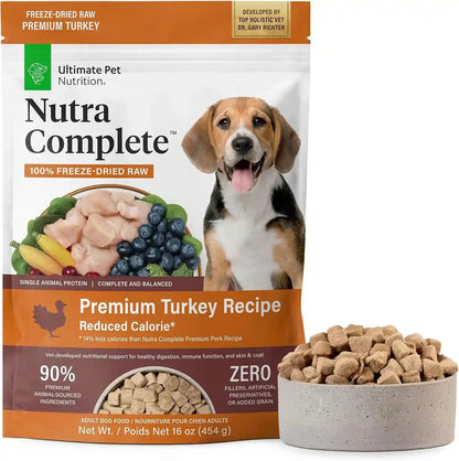 ULTIMATE PET NUTRITION Nutra Complete, 100% Freeze Dried Raw Veterinarian Formulated Dog Food with Antioxidants Prebiotics and Amino Acids (1 Pound, Beef)22