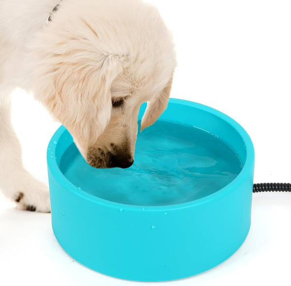 125 OZ/3.7L Heated Water Bowl, Large Heated Dog Bowls for Outside, Safety Listed Heated Pet Bowl with Anti-Chew Cord for Dog, Chicken,Duck,Cat Drinking Water in Winter, Anti-Slip Base9