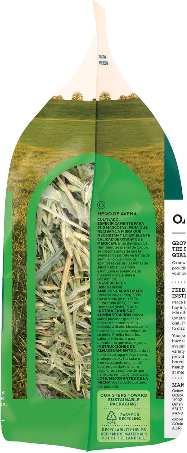 Oxbow Oat Hay, Rabbit & Guinea Pig Hay, High Fiber for Digestive Health, Grown in the USA, Veterinarian Recommended Small Pet Supplies, for Rabbits, Guinea Pigs, & Chinchillas, 15 Oz. | Oxbow Oat Hay, Bunny Hay for Rabbits, Guinea Pigs, Bunnies and Chinchillas, Hand-Sorted, De-Dusted, Made in USA8