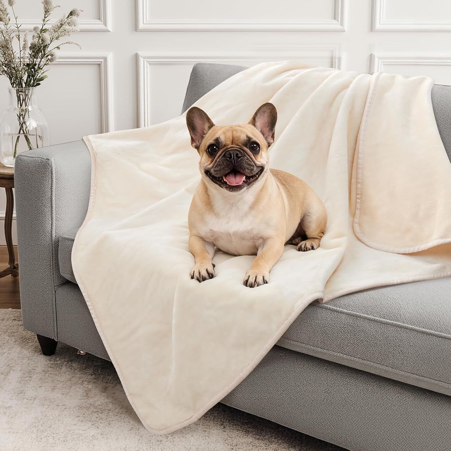 loobani-waterproof-blanket-for-bed-soft-flannel-twin-bed-blanket-60-x-80-dog-pet-blankets-for-large-dogs-reversible-spill-proof-throw-for-couch-cover-movie-time-camping-travel-noise-free-grey