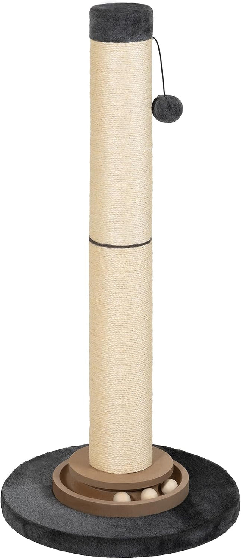 heavy-duty-cat-scratching-post-35-inch-tall-cat-scratcher-cat-tree-tower-with-hanging-ball-for-indoor-cats-adults-sisal-scratching-post-with-toys