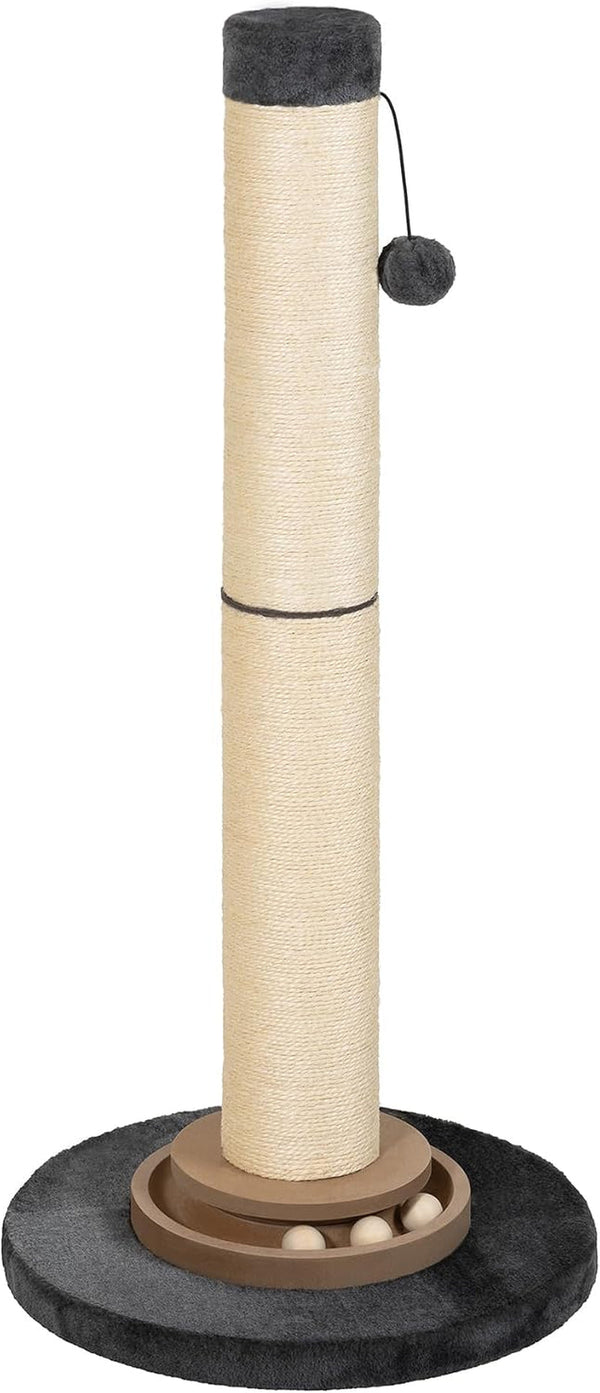 Heavy Duty Cat Scratching Post, 35 Inch Tall Cat Scratcher Cat Tree Tower with Hanging Ball for Indoor Cats Adults,Sisal Scratching Post with Toys9