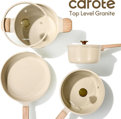 Ceramic Nonstick 1.5Qt & 2.5Qt Sauce Pan Sets with Lid | Kitchen Non Toxic Cookware Set with Stay-Cool Handle, All Stovetops Compatible, PFOA Free, Easy to Clean8