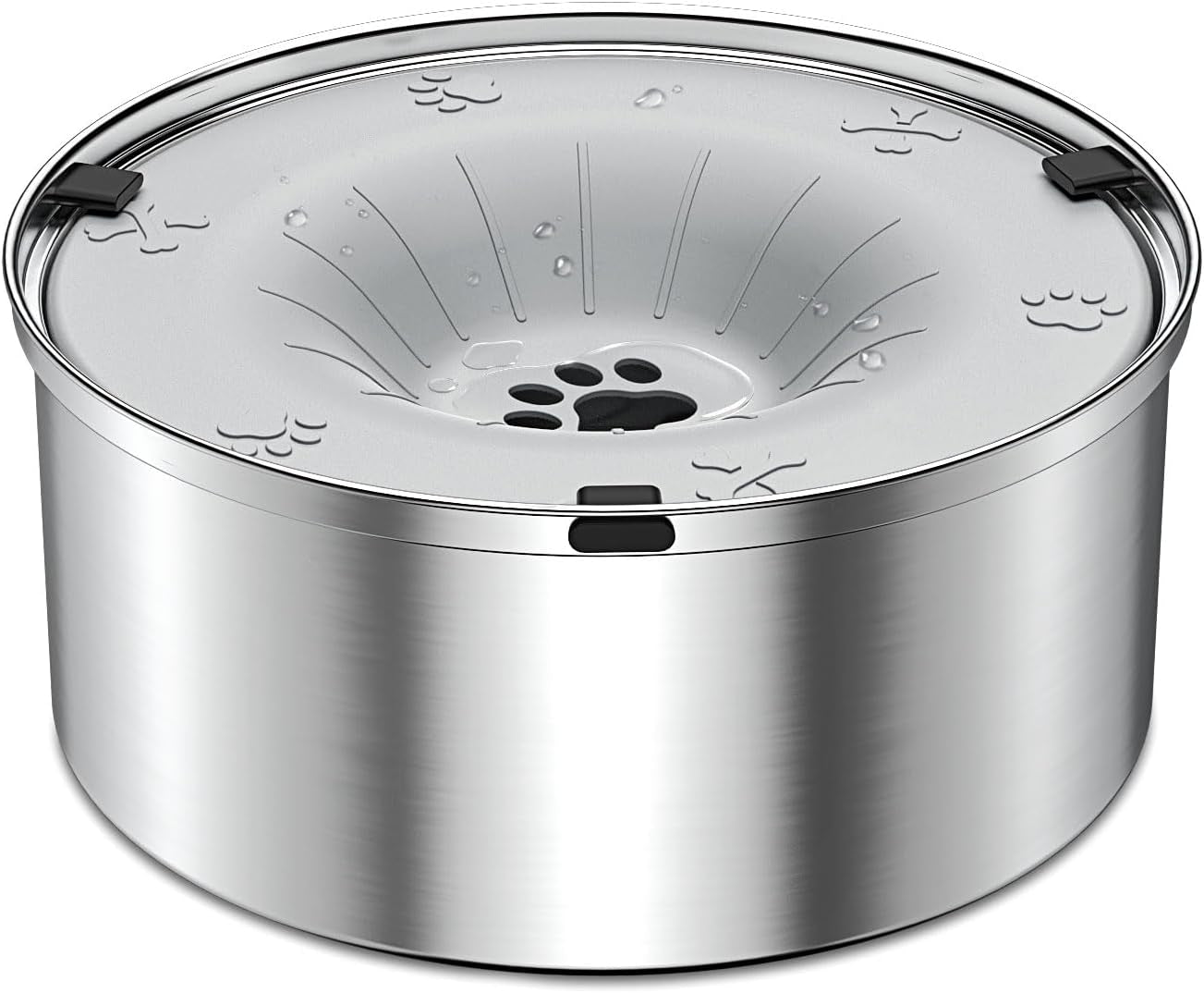 schitec-dog-water-bowl-no-spill-40oz-1-2l-slow-drinking-anti-splash-stainless-steel-dog-bowl-with-floating-disk-spill-proof-pet-travel-water-dispenser-for-sloppy-messy-drinkerslight-gray