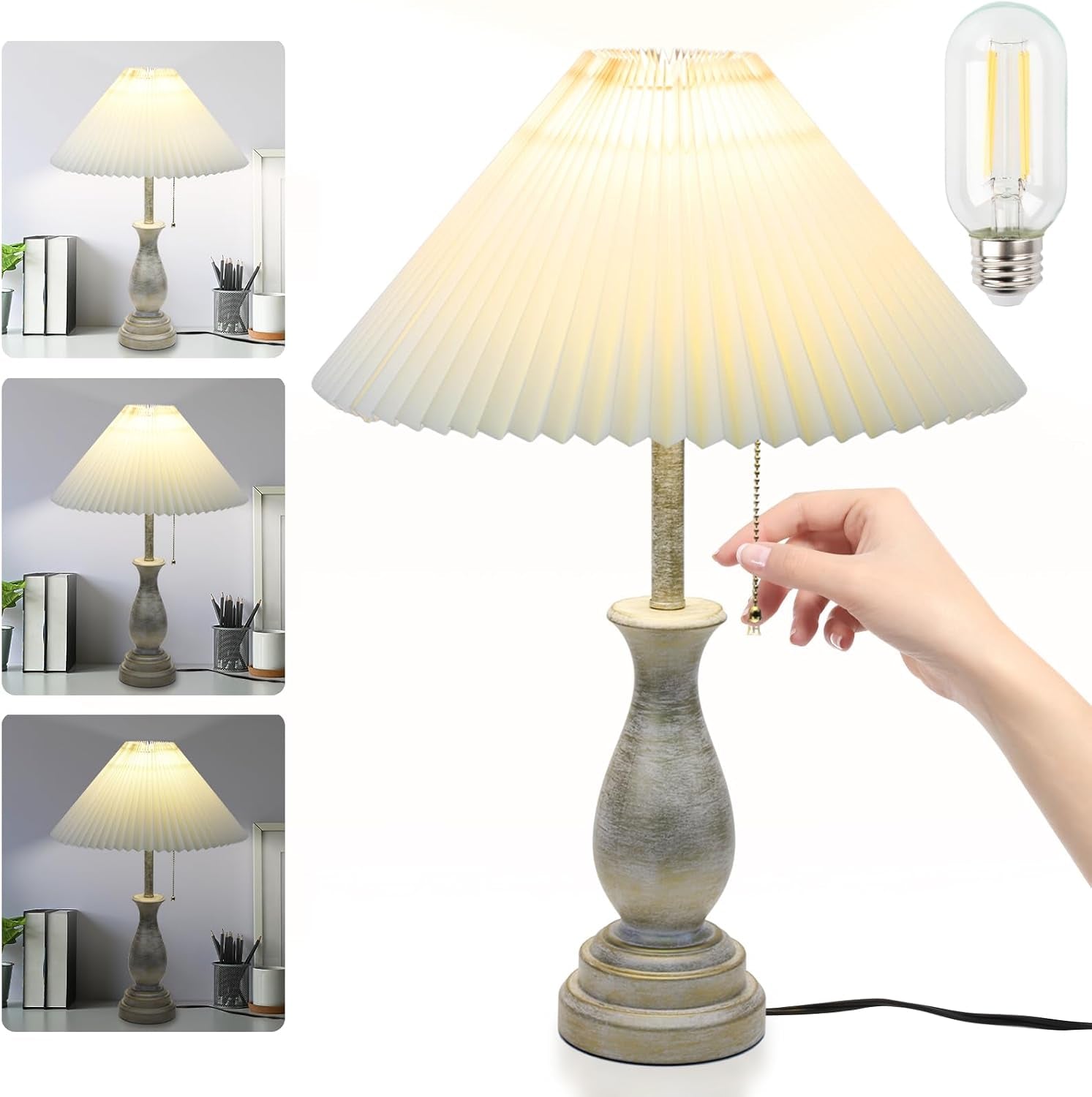 farmhouse-table-lamp-with-pull-chain-switch-3-way-table-lamp-rustic-modern-nightstand-lamp-bedside-desk-lamp-with-fabric-shade-for-living-room-bedroom-hotel-pack-1-folding-lampshade