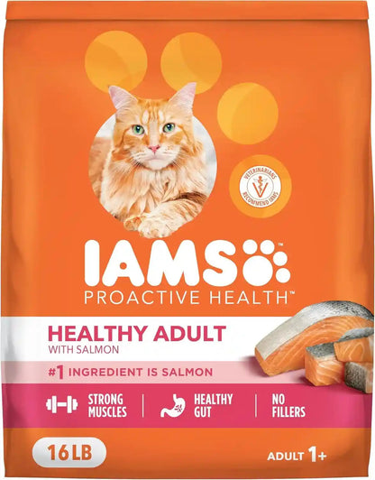 IAMS Proactive Health Healthy Adult Dry Cat Food, Salmon, 7 Lb | Veterinarian-Recommended, Real Salmon #1 Ingredient, Supports Muscle, Heart, Digestion, Skin & Teeth13