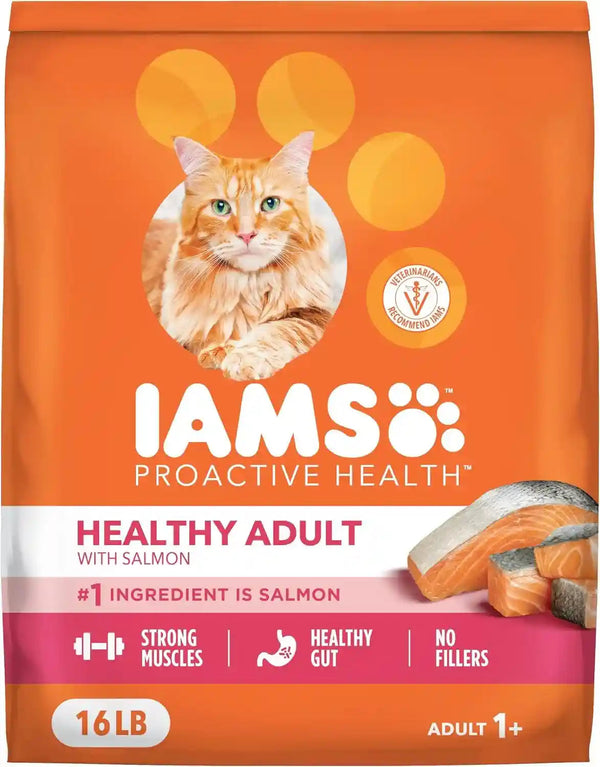 IAMS Proactive Health Healthy Adult Dry Cat Food, Salmon, 7 Lb | Veterinarian-Recommended, Real Salmon #1 Ingredient, Supports Muscle, Heart, Digestion, Skin & Teeth13