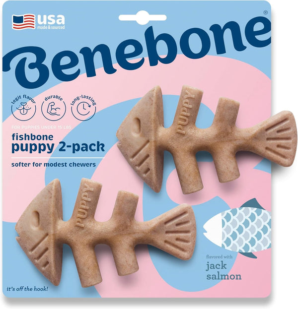Benebone Puppy 2-Pack Dental Chew/Wishbone Dog Chew Toys, Made in USA, Real Bacon Flavor7