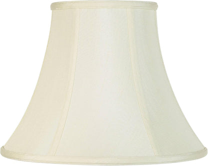 Pre-Assembled Ginna Creme Flared Large Bell Lamp Shade 7X14X11 (Spider) | 7" Top X 14" Bottom X 10.5" High X 11" Slant Replacement for Table Lamps Harp + Finial1