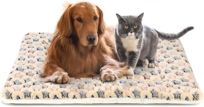 Mora Pets Dog Crate Pad - Ultra Soft Pet Bed with Cute Star Print, Washable Mat for Large Medium Small Dogs, Reversible Fleece Kennel Liner, Cat Bed 23 X 18 Inch Brown17
