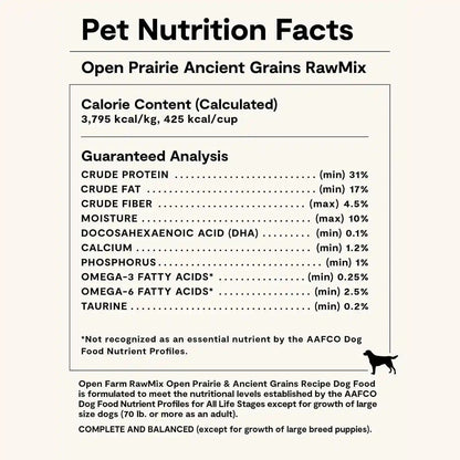 Open Farm Rawmix Ancient Grains Dry Dog Food, Wild Ocean Kibble, 20Lb Bag | Wild-Caught Whitefish, Salmon and Rockfish, Freeze Dried Raw Chunks, 100% Traceable Ingredients, Non-Gmo Fruits & Veggies.7