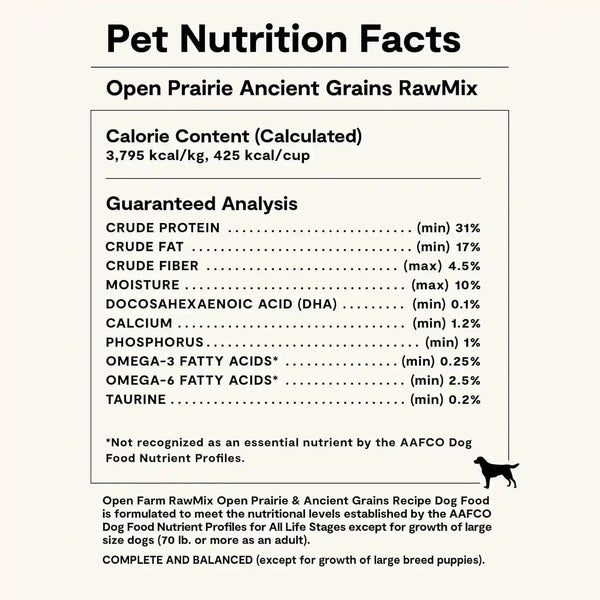 Open Farm Rawmix Ancient Grains Dry Dog Food, Wild Ocean Kibble, 20Lb Bag | Wild-Caught Whitefish, Salmon and Rockfish, Freeze Dried Raw Chunks, 100% Traceable Ingredients, Non-Gmo Fruits & Veggies.7