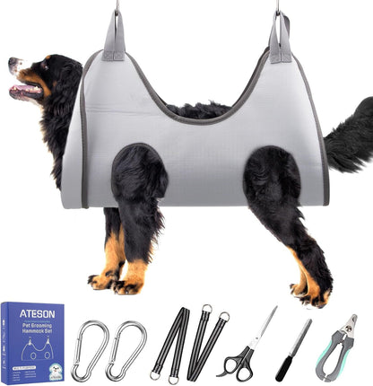 ATESON Pet Grooming Hammock with Nail Clippers/Nail Trimmers/Grooming Scissors, Dog Grooming Harness for Nail Trimming, Pet Grooming Sling Helper20