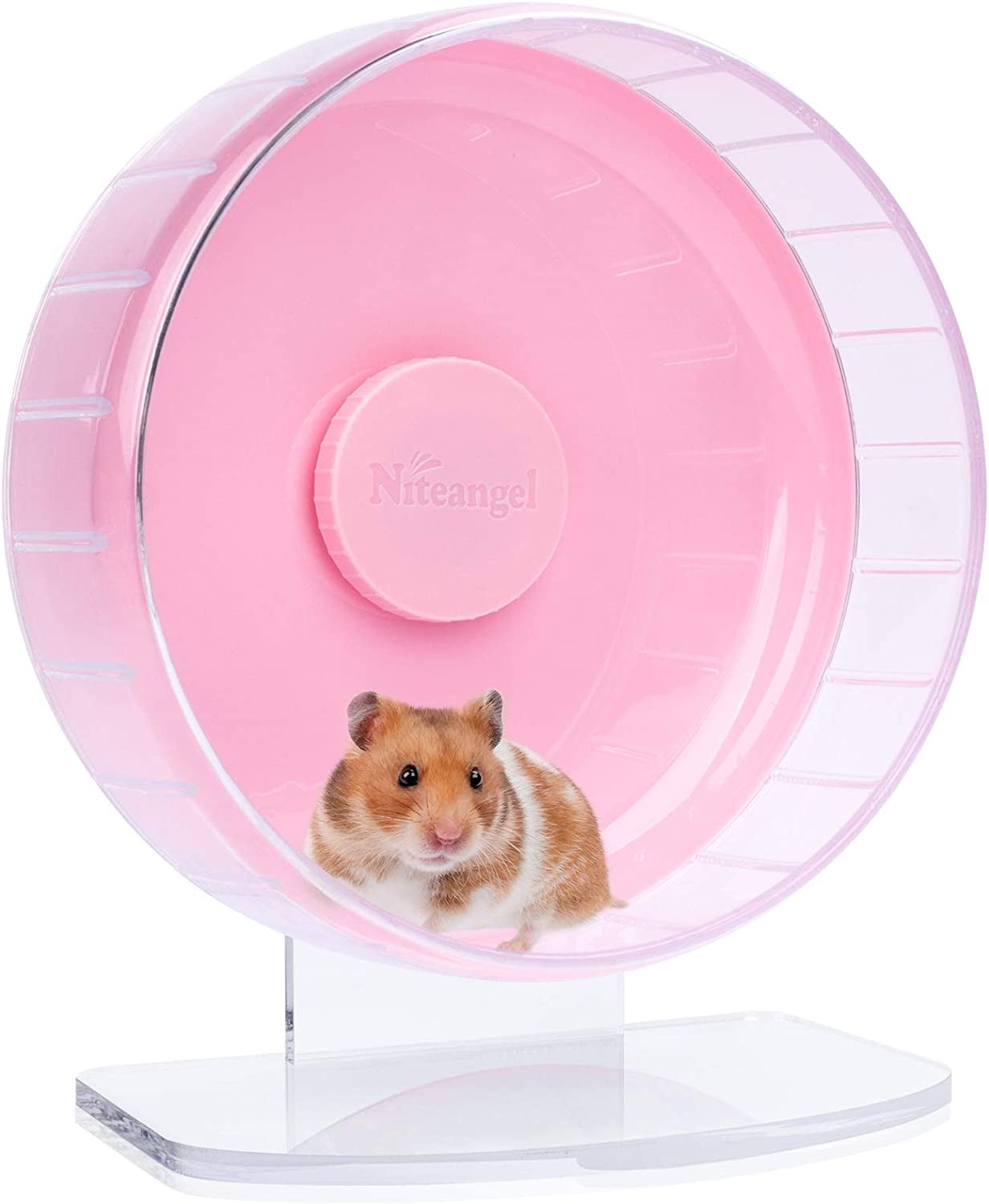 niteangel-super-silent-hamster-exercise-wheels-quiet-10-inch-running-wheel-can-10-6-13-4-adjustable-height-no-bend-back-spinner-running-for-dwarf-syrian-hamster-gerbils-mice-or-other-small-animal