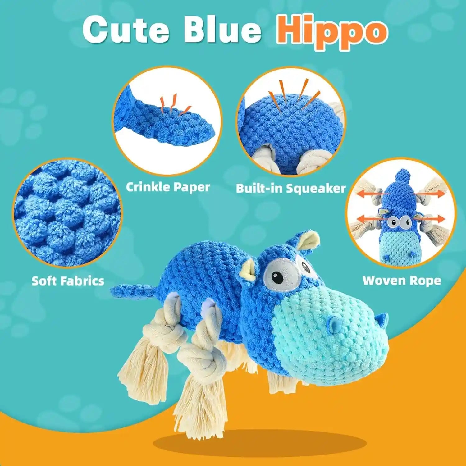 tooptate-hippo-squeaky-dog-toy-blue-medium-cute-plush-design-rope-legs-for-tugging-helps-keep-dogs-busy-suitable-for-small-medium-and-large-dogs