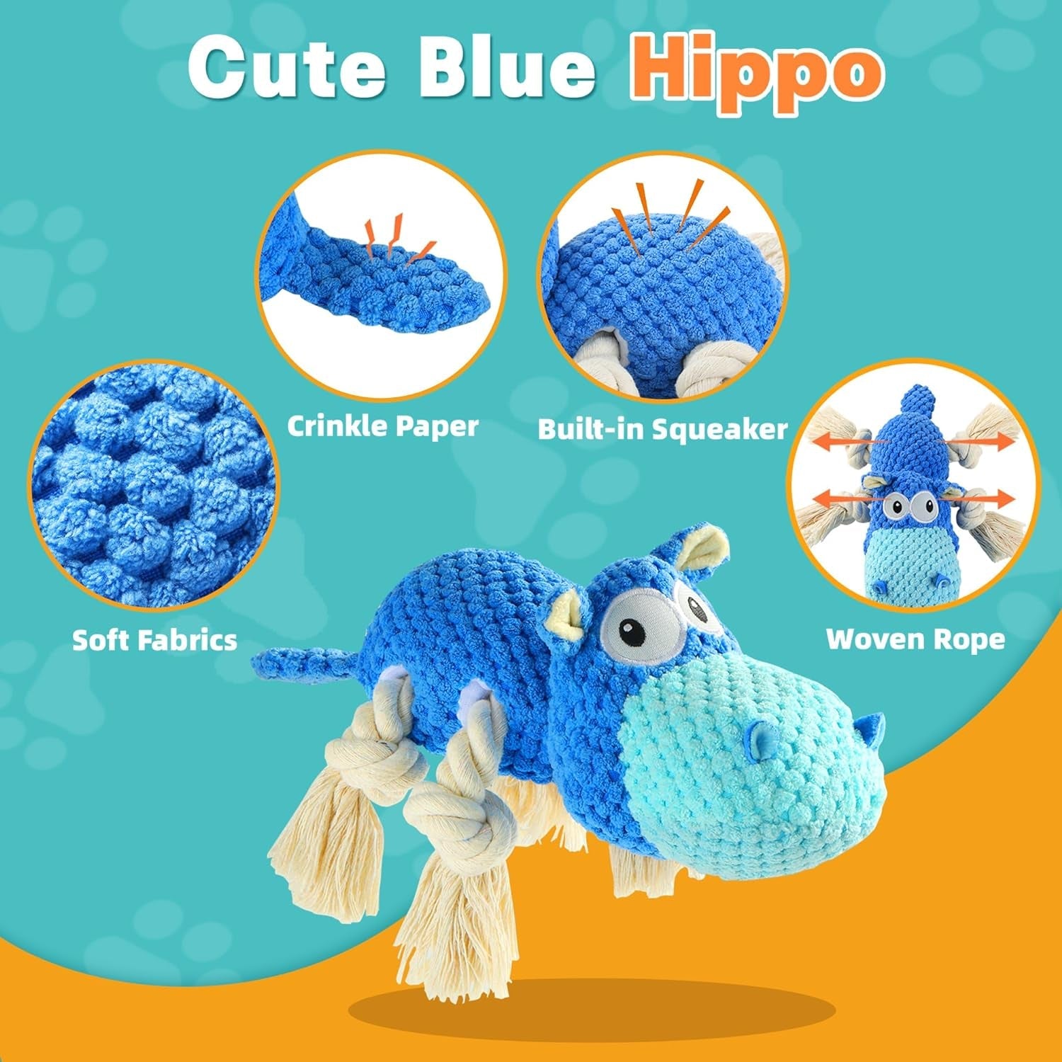 tooptate-hippo-squeaky-dog-toy-blue-medium-cute-plush-design-rope-legs-for-tugging-helps-keep-dogs-busy-suitable-for-small-medium-and-large-dogs