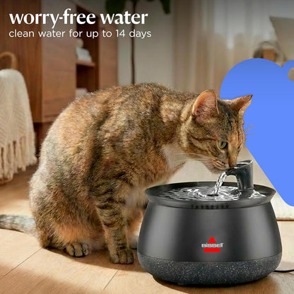 BISSELL Hydratewell Cat Water Fountain, 91Oz, 4408 | Wireless Pump; Slimeshield Technology; 5-Layer Filtration; Ultra-Quiet Operation; Automatic Dispensing4