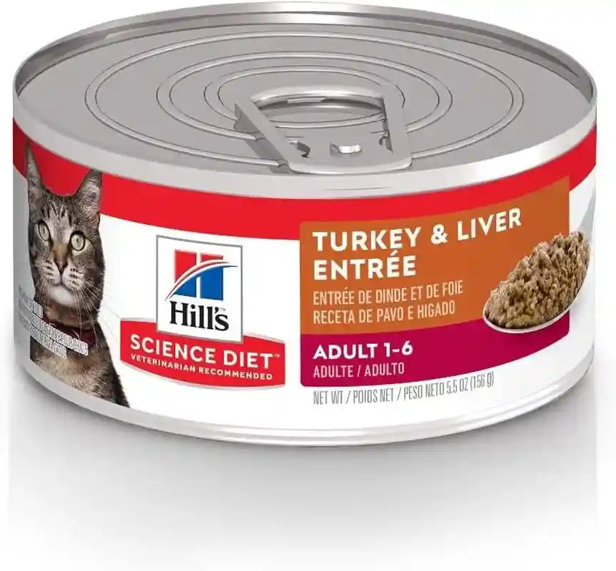 hills-science-diet-adult-1-6-wet-cat-food-variety-pack-1-veterinarian-recommended-savory-entree-turkey-liver-chicken-and-turkey-5-5-oz-cans-12-pack