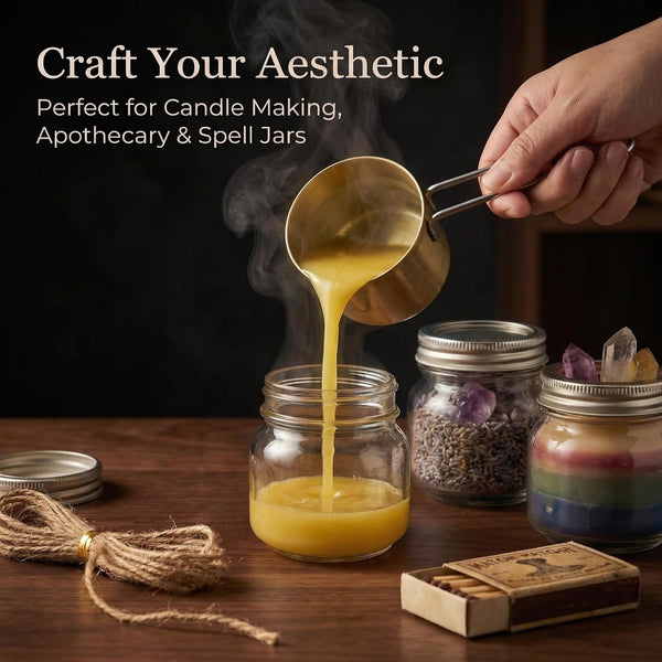 8 Oz Mason Jars with Airtight Silver Lids - 4 Pack Small Glass Jars - Thickened Wide Mouth Canning Jars for Spell Jars, Candle Making, Premium Spices & Bathroom Vanity Decor2
