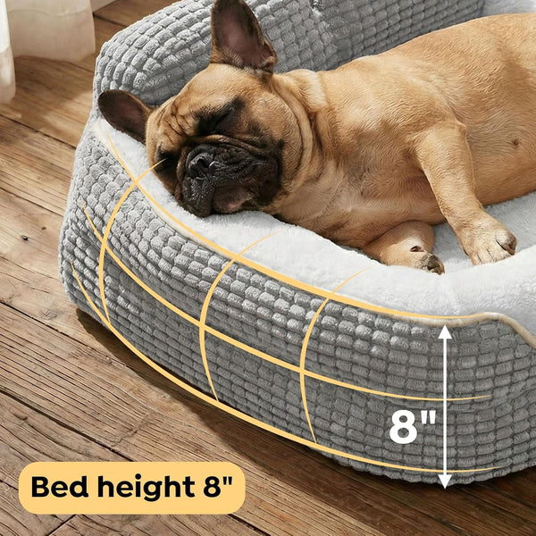 Veehoo Square Dog Bed Medium Size Dog, Orthopedic Dog Bed Couch Sofa, 36" | Washable & Medium Dog Bed for Indoor, Egg-Crate Memory Foam Dog Bed with Sides, Removable Cover, High Back Non-Slip Bottom4