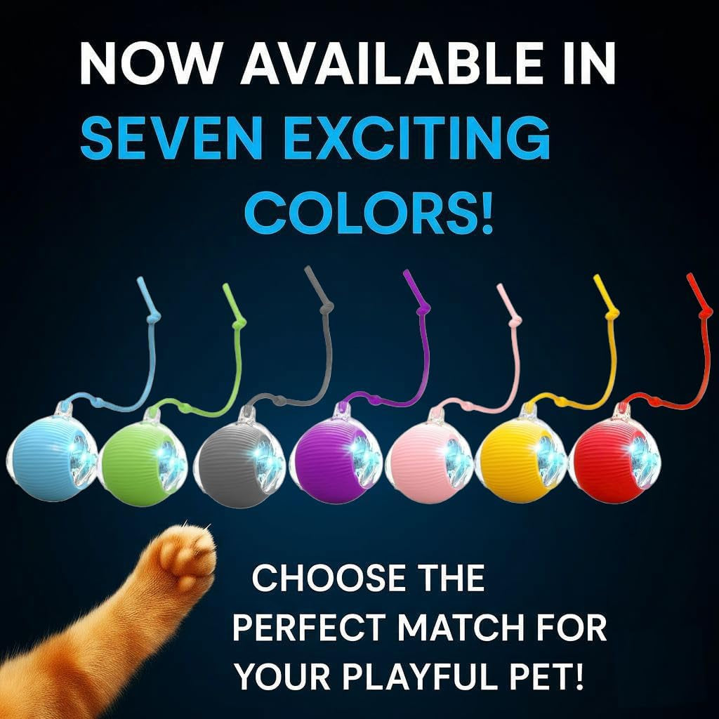 purrmitive-2026-durable-interactive-cat-toys-for-indoor-cats-dog-toys-ball-rolling-pet-ball-smart-automatic-cat-chase-balls-toy-interactive-dog-toys-speedy-tail-kitten-cat-toys-interactive-red