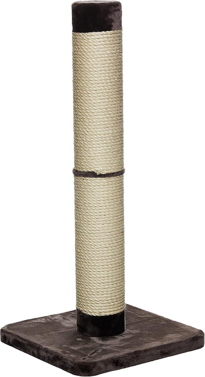 Midwest Homes for Pets Feline Nuvo Grand Forte Scratching Post, 41 Inches Tall, Heavy-Duty Sisal Post with Wide Base, Thick Brown Faux Fur, for Large and Multi-Cat Households1