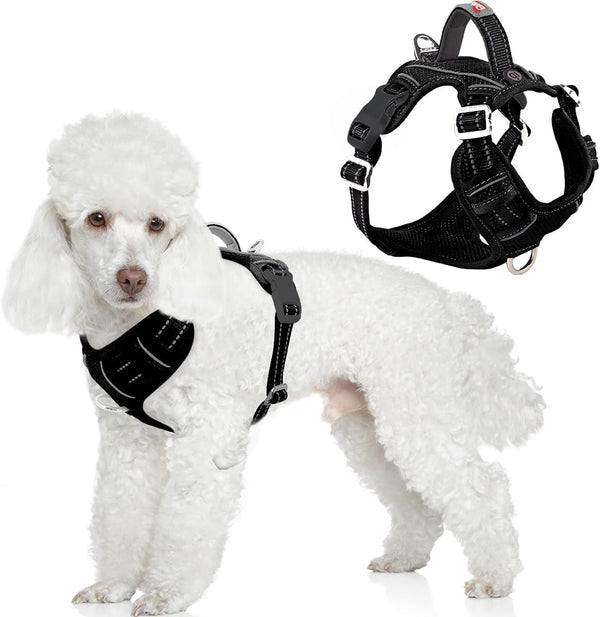 BARKBAY Dog Harness No Pull with ID Tag Pocket - Heavy Duty, Reflective, Easy Control for Large Dogs(Blue,L)61
