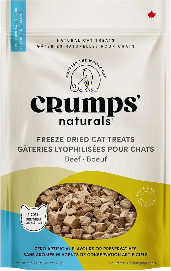 Crumps Naturals Freeze Dried Cat Treats Beef 1.05Oz, Cat Treats1